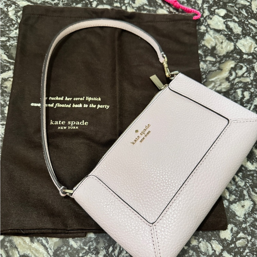 Kate Spade Pink Clutch Wristlet Pebbled Leather
